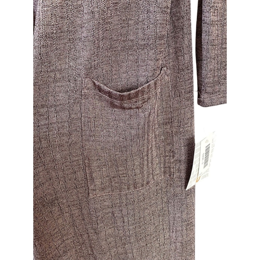 NWT LulaRoe Womens Sarah Open Front Long Cardigan Duster Metallic Mauve Size S - Picture 3 of 7